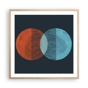 Plakat w ramie jasny dąb - Astronomiczna fantazja - 60x60 cm