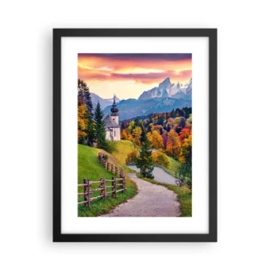 Plakat w czarnej ramie - Pejzaż jak malowanie - 30x40 cm