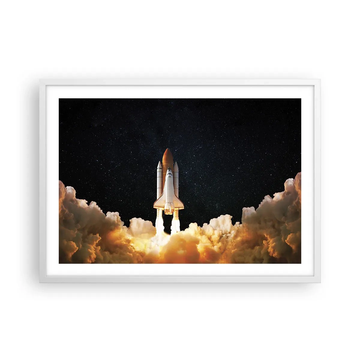 Plakat w białej ramie - Ad astra! - 70x50 cm