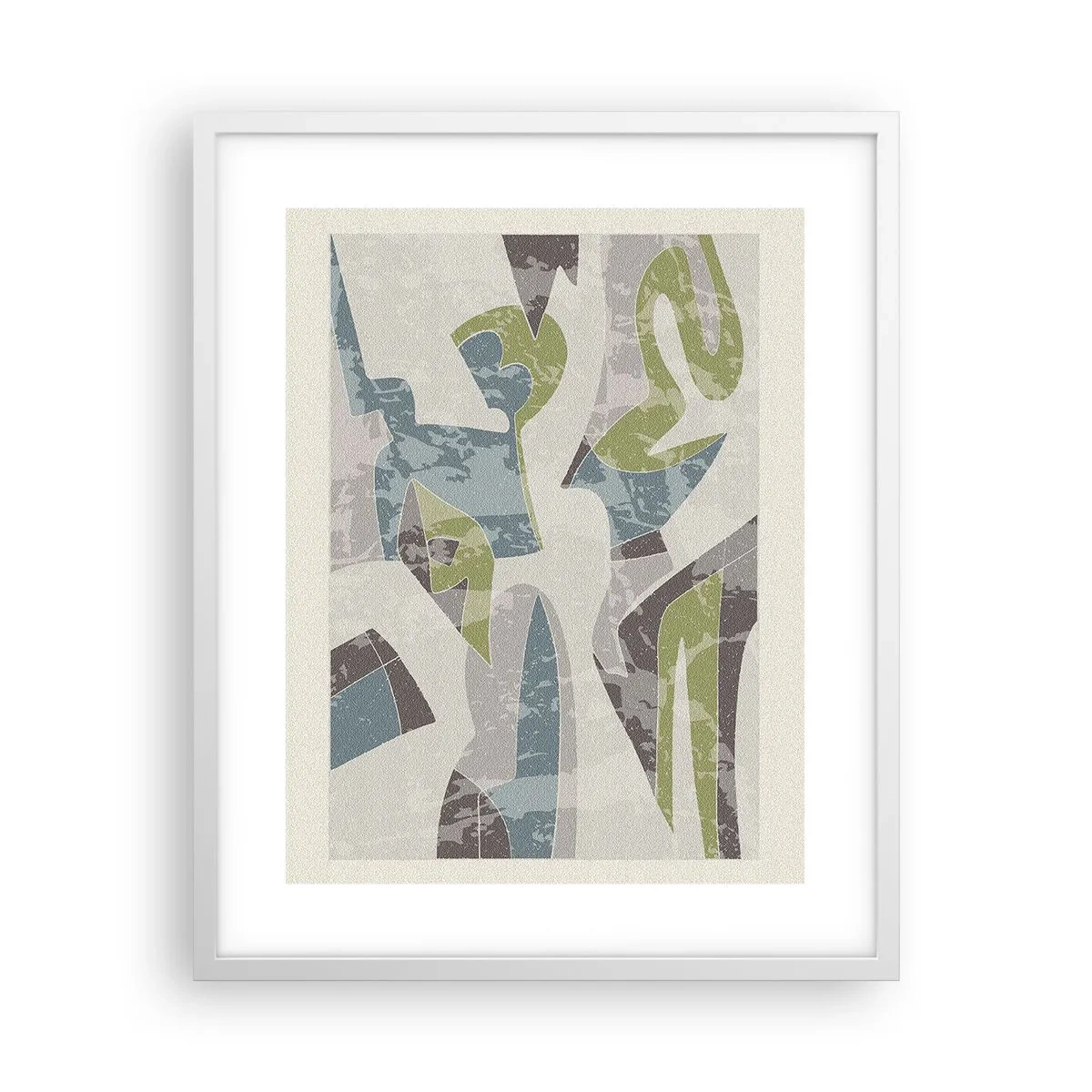 Plakat w białej ramie - Kompozycja za szybą - 40x50 cm