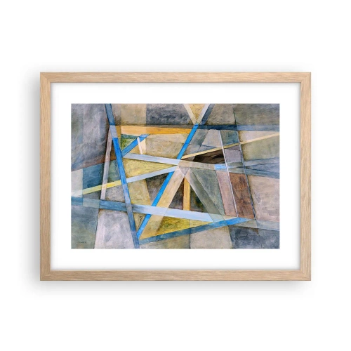 Plakat w ramie jasny dąb - Na wprost czy na skos? - 40x30 cm