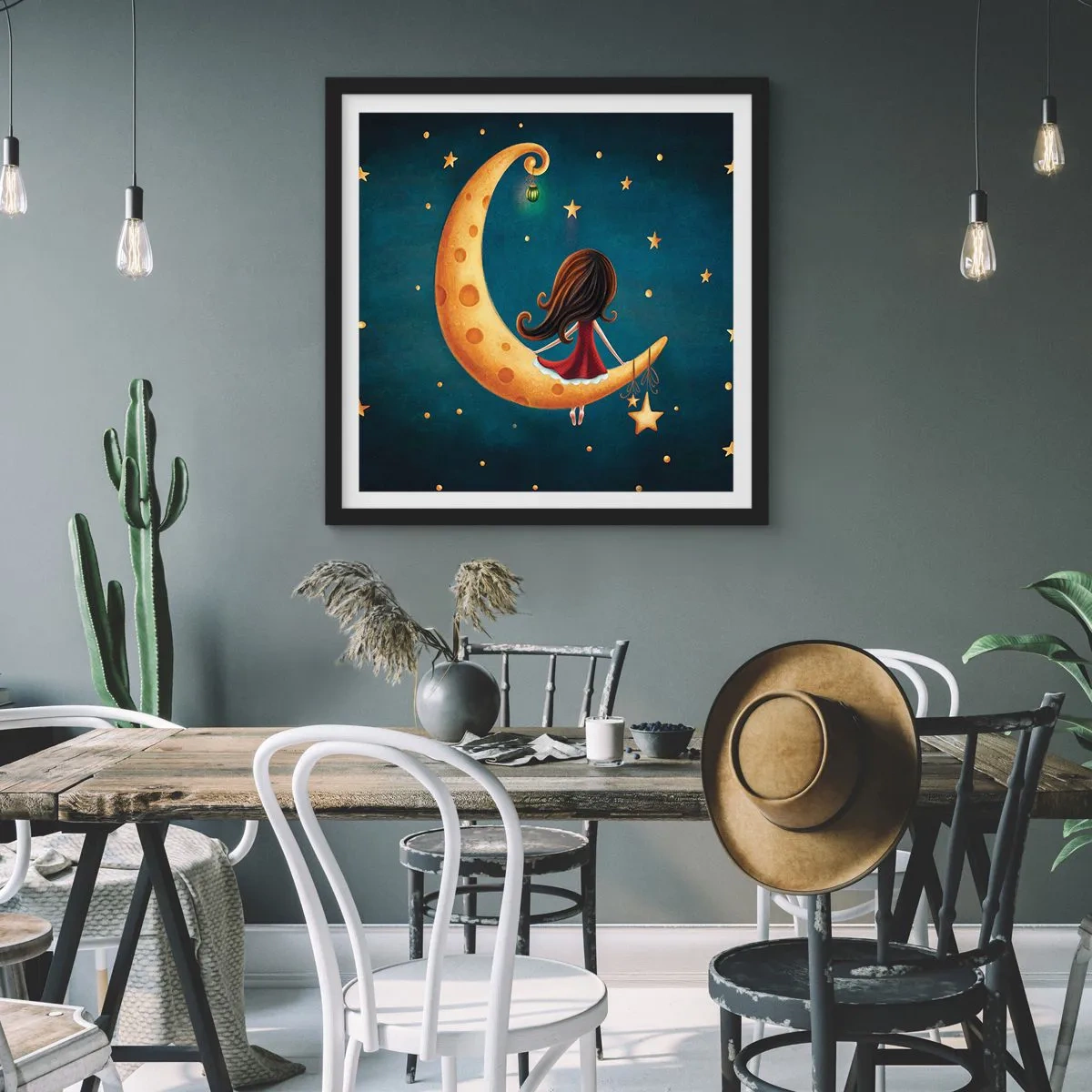 Plakat w czarnej ramie - Pewnego razu… - 30x30 cm