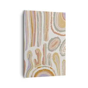 Obraz na płótnie - Kolorowe przekroje abstrakcyjnych kształtów - 70x100cm - Barwne przekroje - Nowoczesna dekoracja ścienna do salonu i sypialni ARTTOR