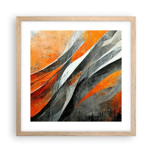 Plakat w ramie jasny dąb - Żar i chłód - 40x40 cm