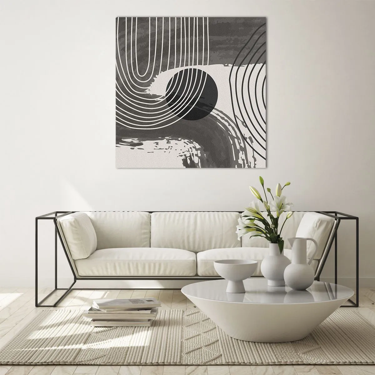 Obraz na szkle - Owal zwycięża - 30x30 cm