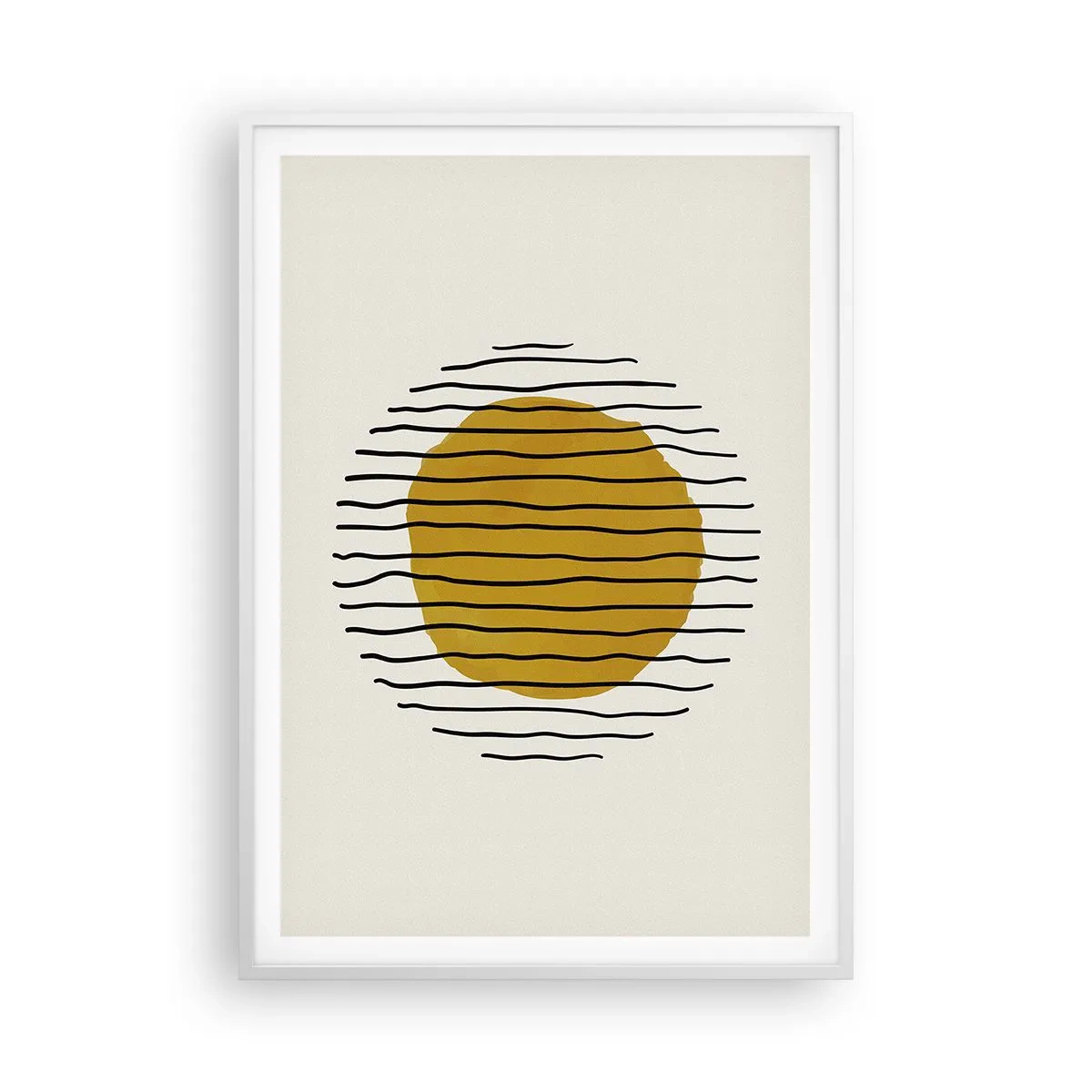 Plakat w białej ramie - Abstrakcja drżąca od żaru - 70x100 cm