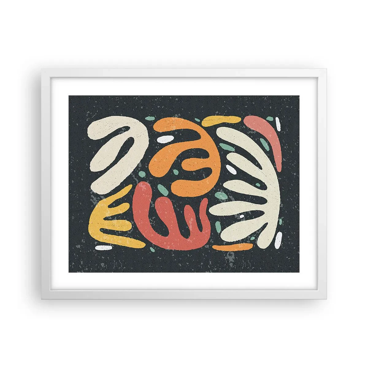 Plakat w białej ramie - Kompozycja – zaraz cię schwytam - 50x40 cm