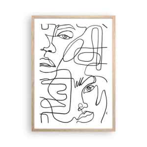 Plakat w ramie jasny dąb - W splątanych emocjach - 50x70 cm