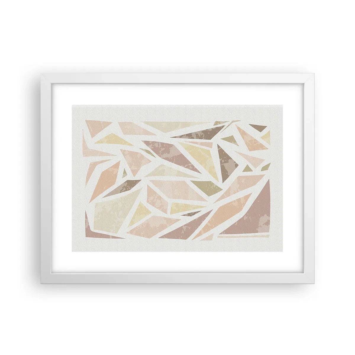 Plakat w białej ramie - Kompozycja witrażowa - 40x30 cm