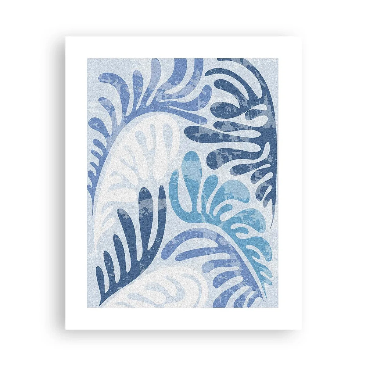 Plakat - Błękitne paprocie - 40x50 cm