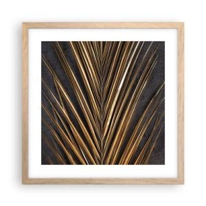 Plakat w ramie jasny dąb - Złoto tropików - 40x40 cm