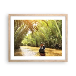 Plakat w ramie jasny dąb - Palmowym wąwozem - 50x40 cm