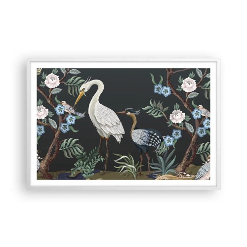 Plakat w białej ramie - Ptasia parada - 91x61 cm