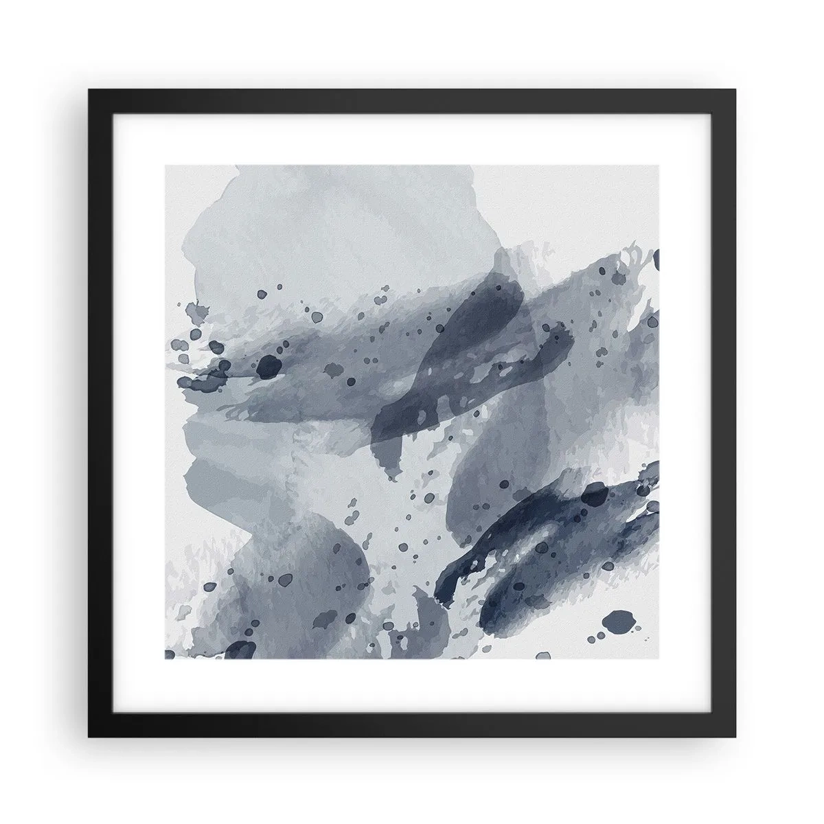 Plakat w czarnej ramie - Studium natury wody - 40x40 cm