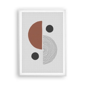 Plakat w białej ramie - Doskonałość koła - 70x100 cm