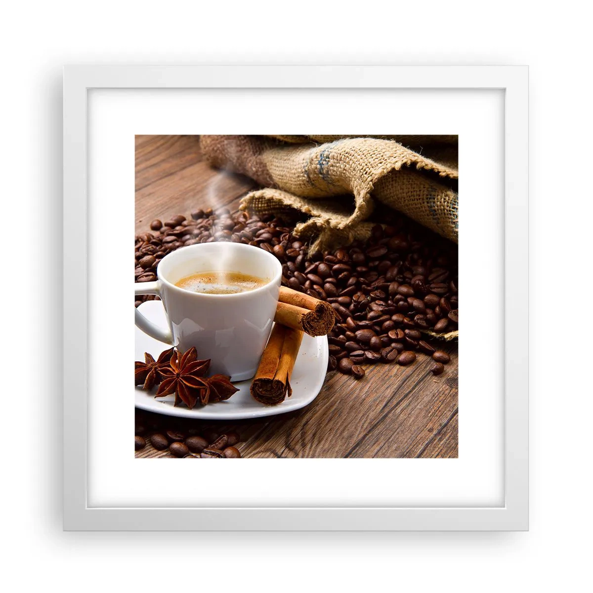 Plakat w białej ramie - Korzenny smak i aromat - 30x30 cm