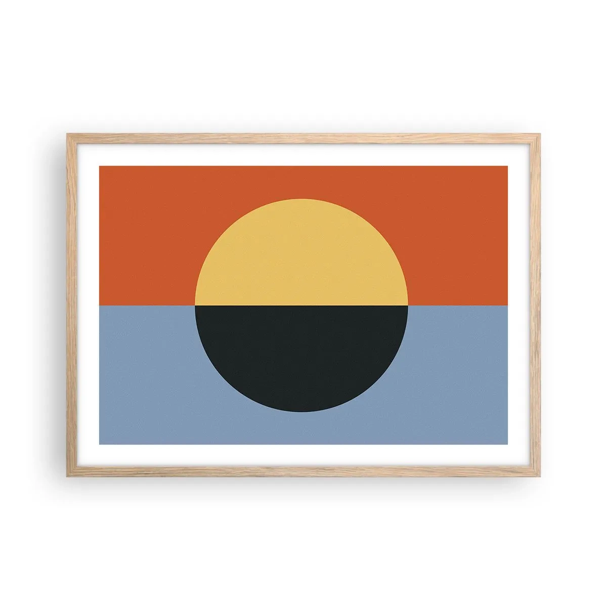 Plakat w ramie jasny dąb - Kompozycja ciepła i chłodu - 70x50 cm
