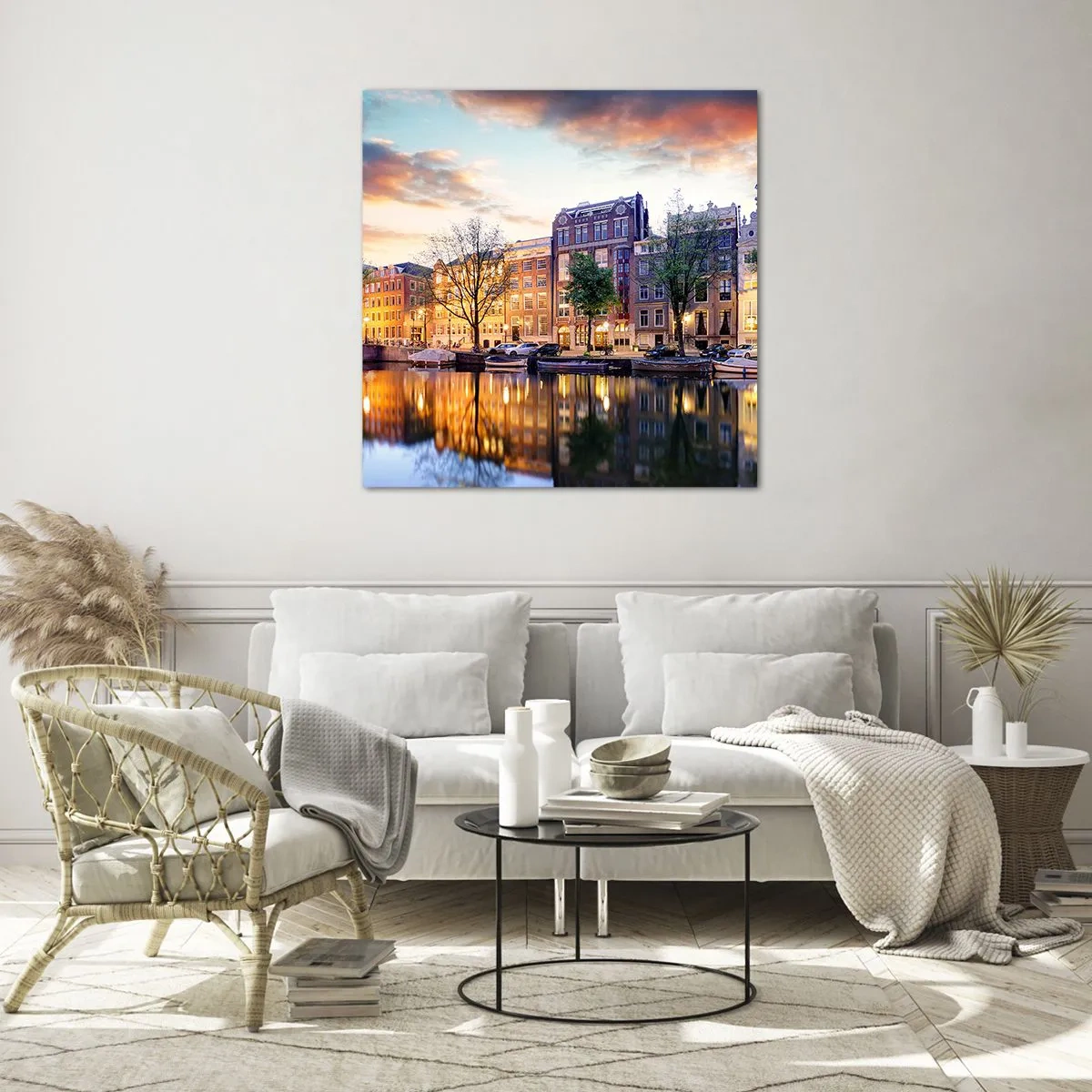 Obraz na szkle - Powściągliwe i spokojne holenderskie piękno - 60x60 cm