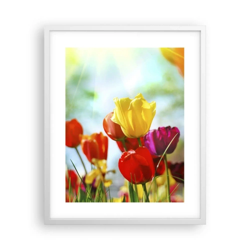 Plakat w białej ramie - Wszystkie barwy słońca - 40x50 cm