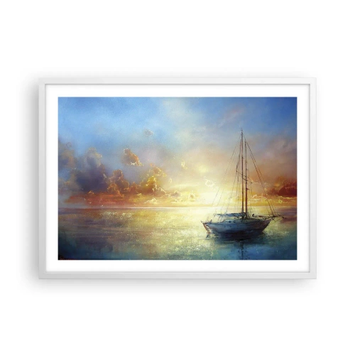 Plakat w białej ramie - W złotej zatoce - 70x50 cm