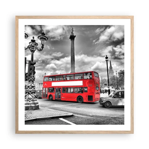 Plakat w ramie jasny dąb - Prawdziwy krwioobieg miasta - 60x60 cm