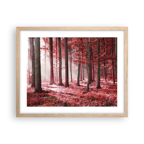 Plakat w ramie jasny dąb - Czerwony równie piękny - 50x40 cm