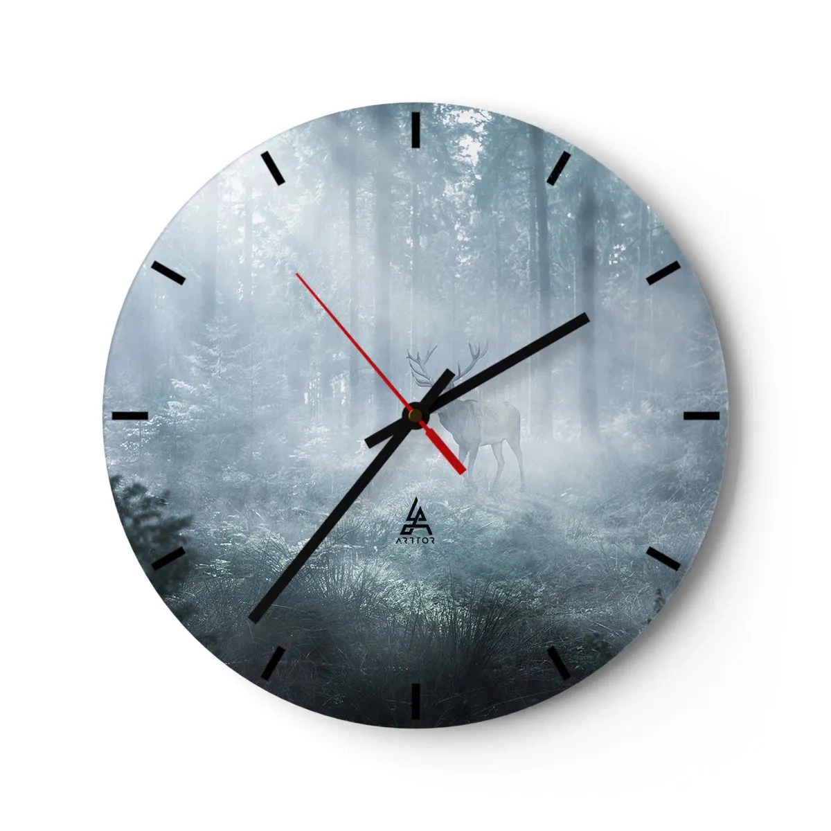 Zegar ścienny - Poranny obchód włości - 40x40 cm