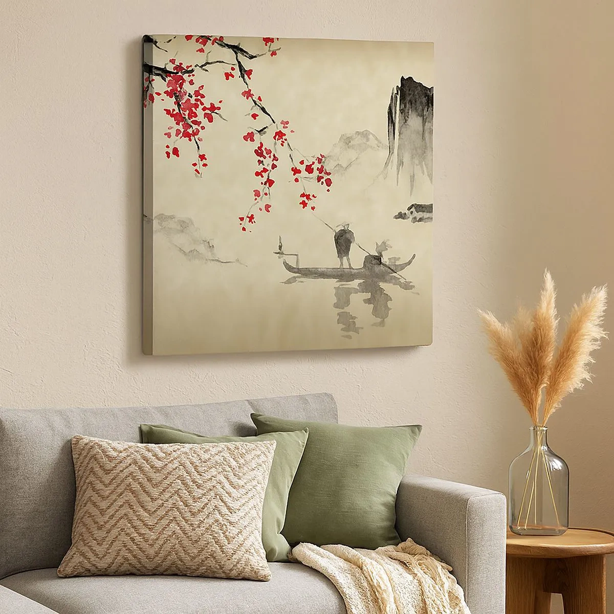 Obraz na płótnie - W kraju kwitnącej wiśni - 30x30 cm