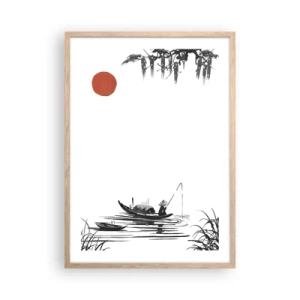 Plakat w ramie jasny dąb - Azjatyckie popołudnie - 50x70 cm