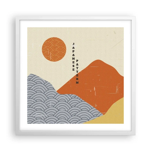Plakat w białej ramie - W japońskim duchu - 50x50 cm