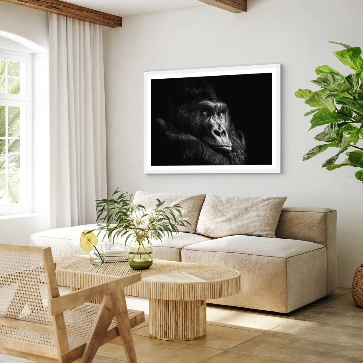 Plakat w białej ramie - I co się patrzysz? - 70x50 cm