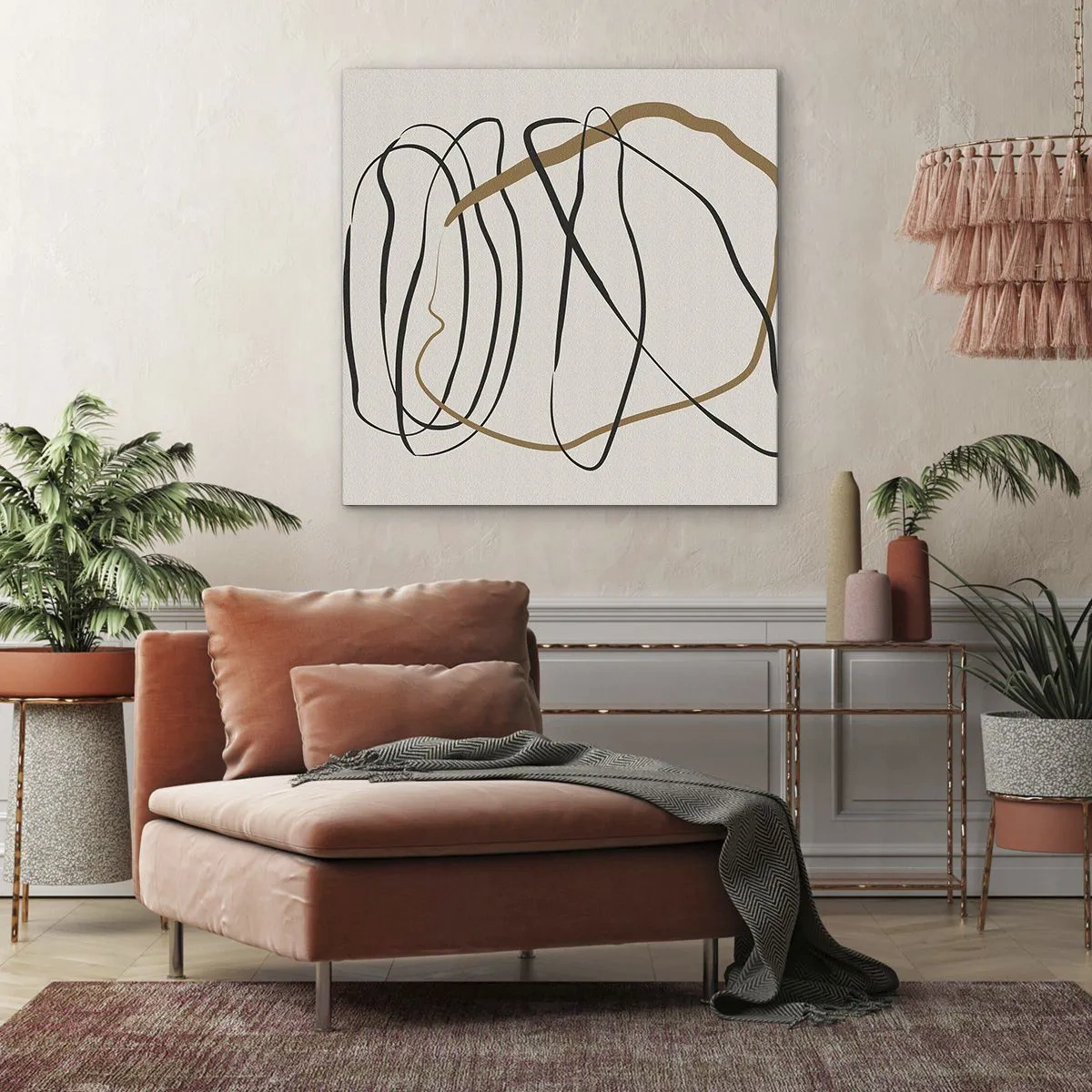 Obraz na płótnie - Kompozycja – taniec opętaniec - 70x70 cm