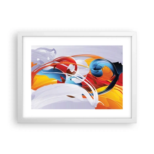 Plakat w białej ramie - Taniec żywiołów - 40x30 cm