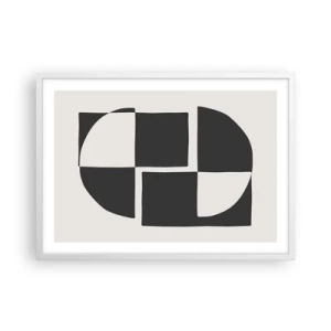 Plakat w białej ramie - Antyteza – synteza - 70x50 cm