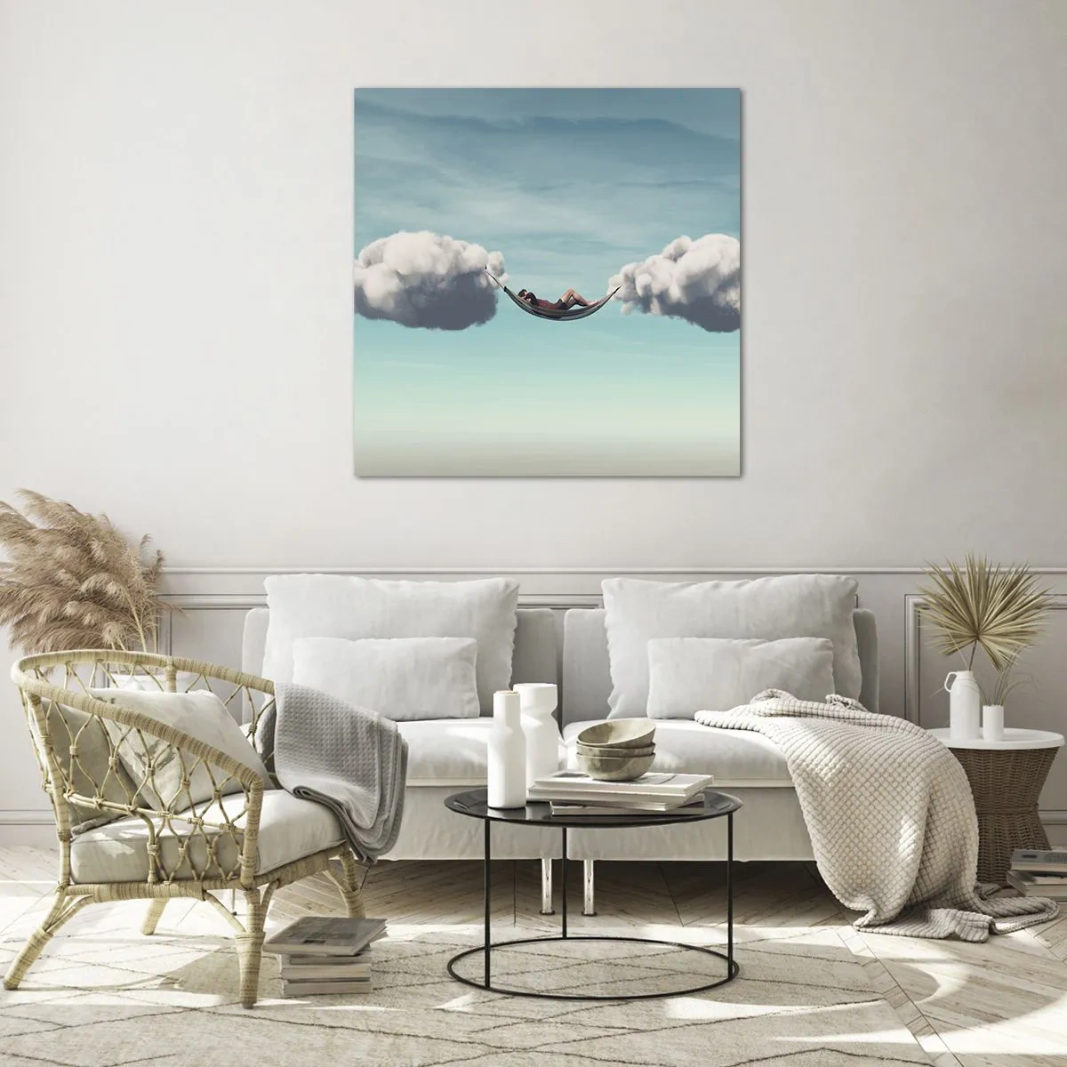 Obraz na szkle - Błogość chwili - 70x70 cm