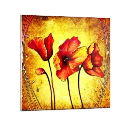 Obraz na szkle - W secesyjnej dekoracji - 70x70 cm