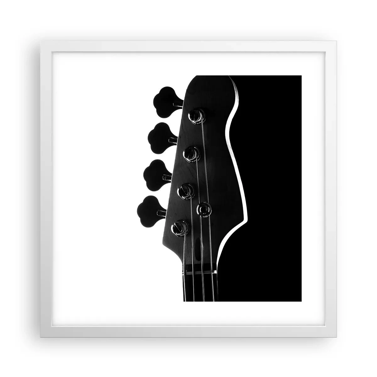 Plakat w białej ramie - Rockowa cisza - 40x40 cm