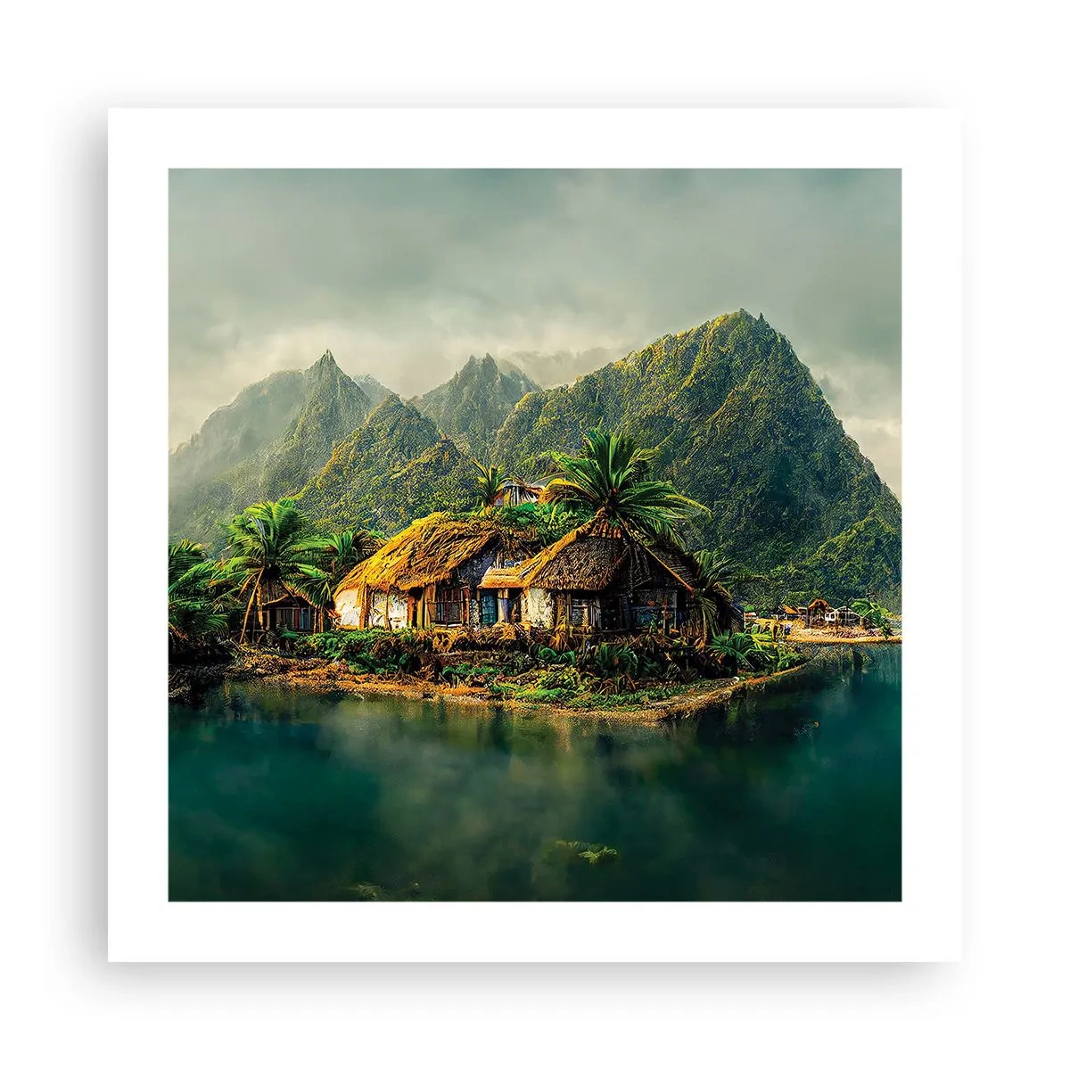 Plakat - Tropikalny raj - 50x50 cm