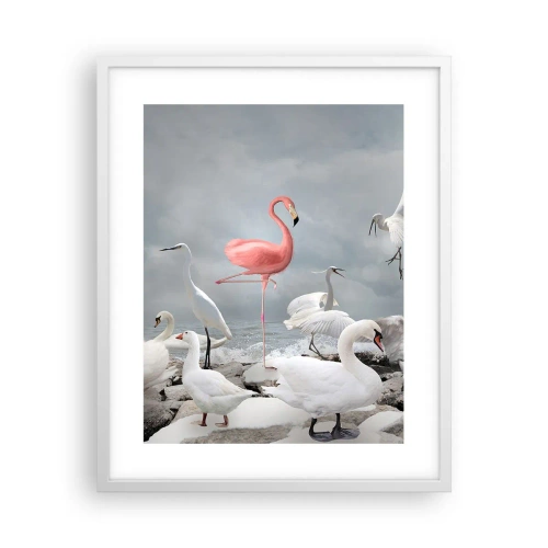 Plakat w białej ramie - Skąd się tu wziąłem? - 40x50 cm