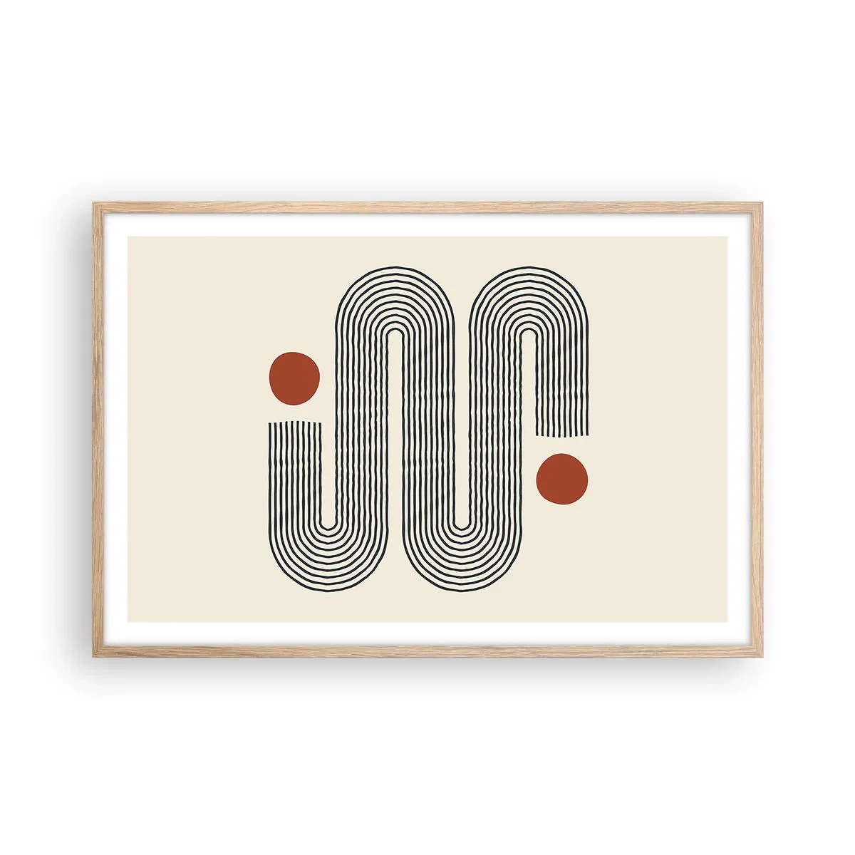 Plakat w ramie jasny dąb - Od początku do końca - 91x61 cm