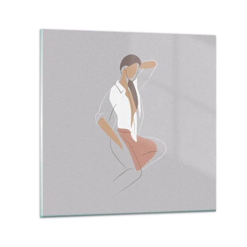 Obraz na szkle - Zarys wdzięku - 40x40 cm