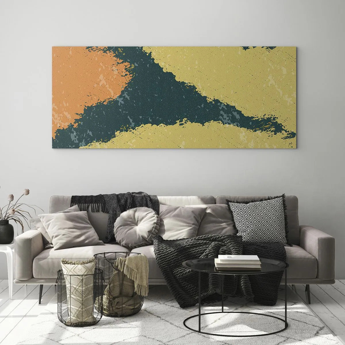 Obraz na szkle - Abstrakcja – powolnym ruchem - 90x30 cm