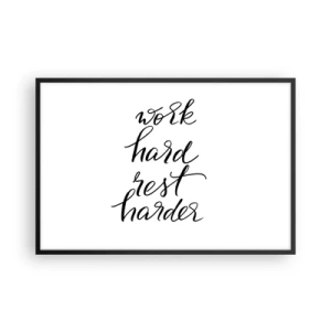 Plakat w czarnej ramie - Życiowa równowaga - 91x61 cm