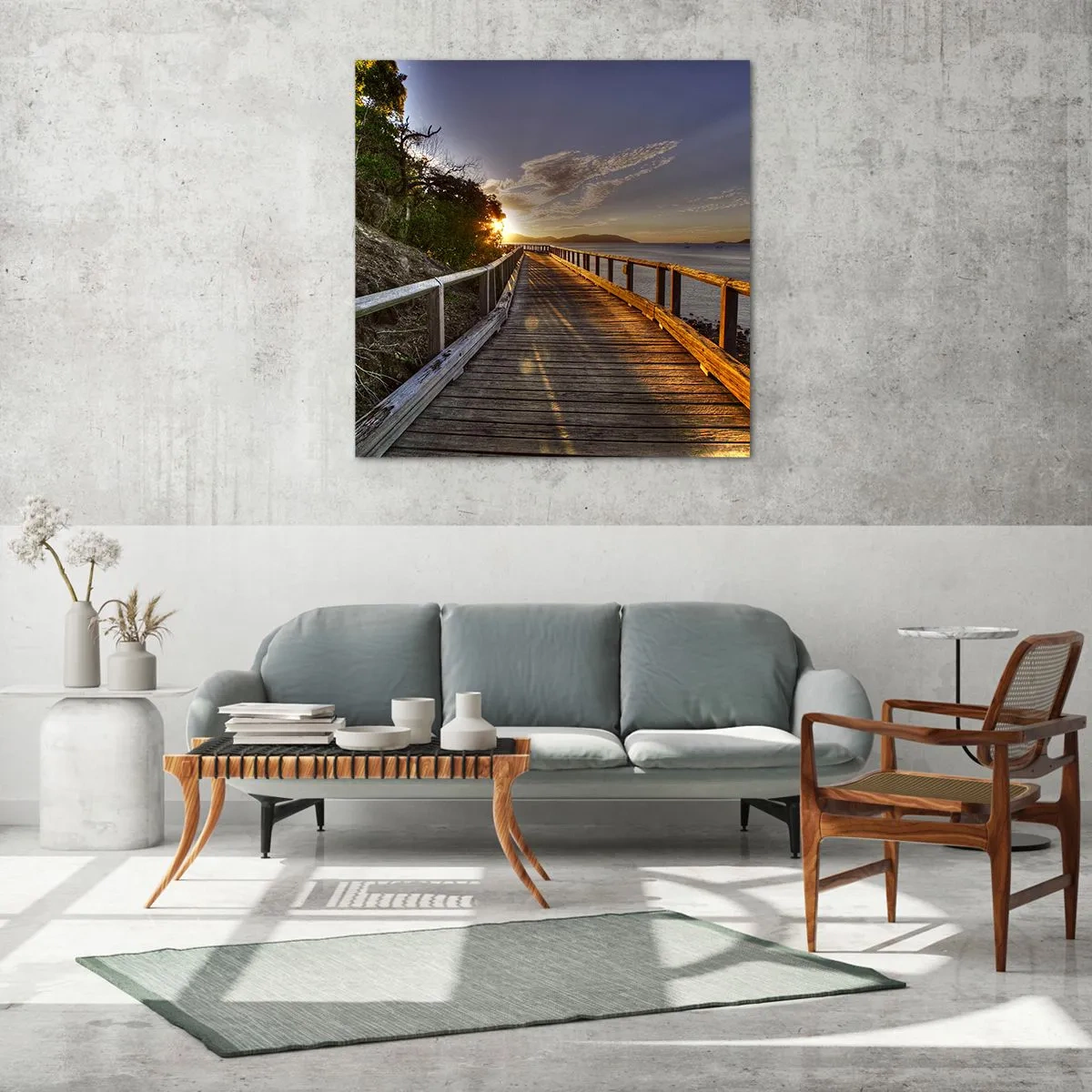 Obraz na szkle - Iść, ciągle iść w stronę słońca - 40x40 cm