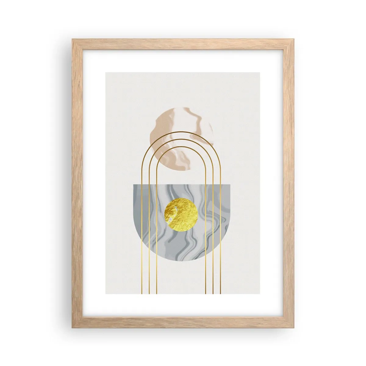 Plakat w ramie jasny dąb - Jasność i blask - 30x40 cm