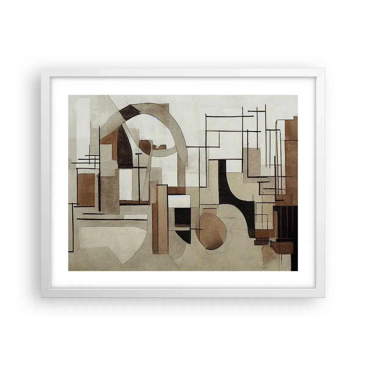 Plakat w białej ramie - Pejzaż miejski 2.0 - 50x40 cm