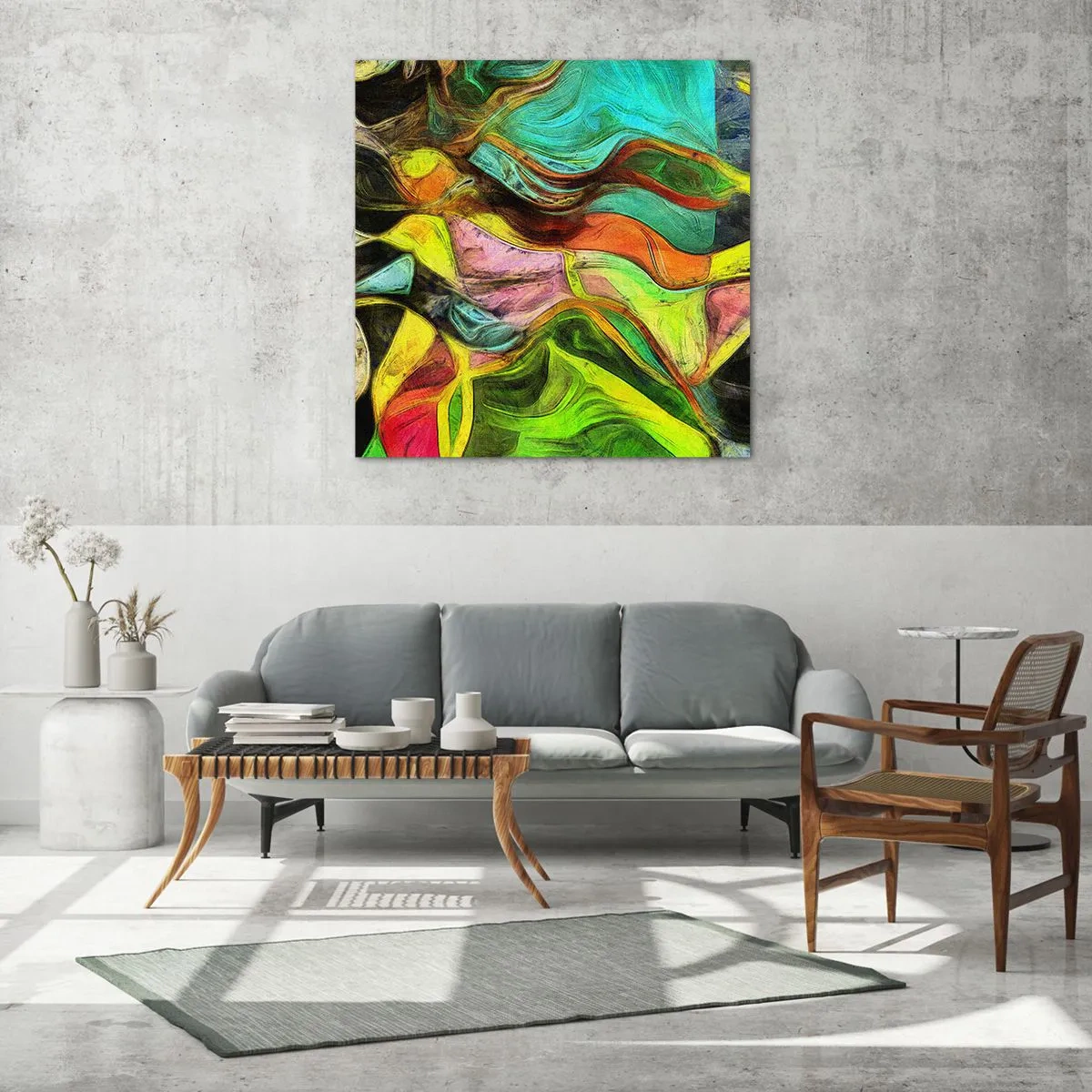 Obraz na szkle - Ruch to życie - 70x70 cm