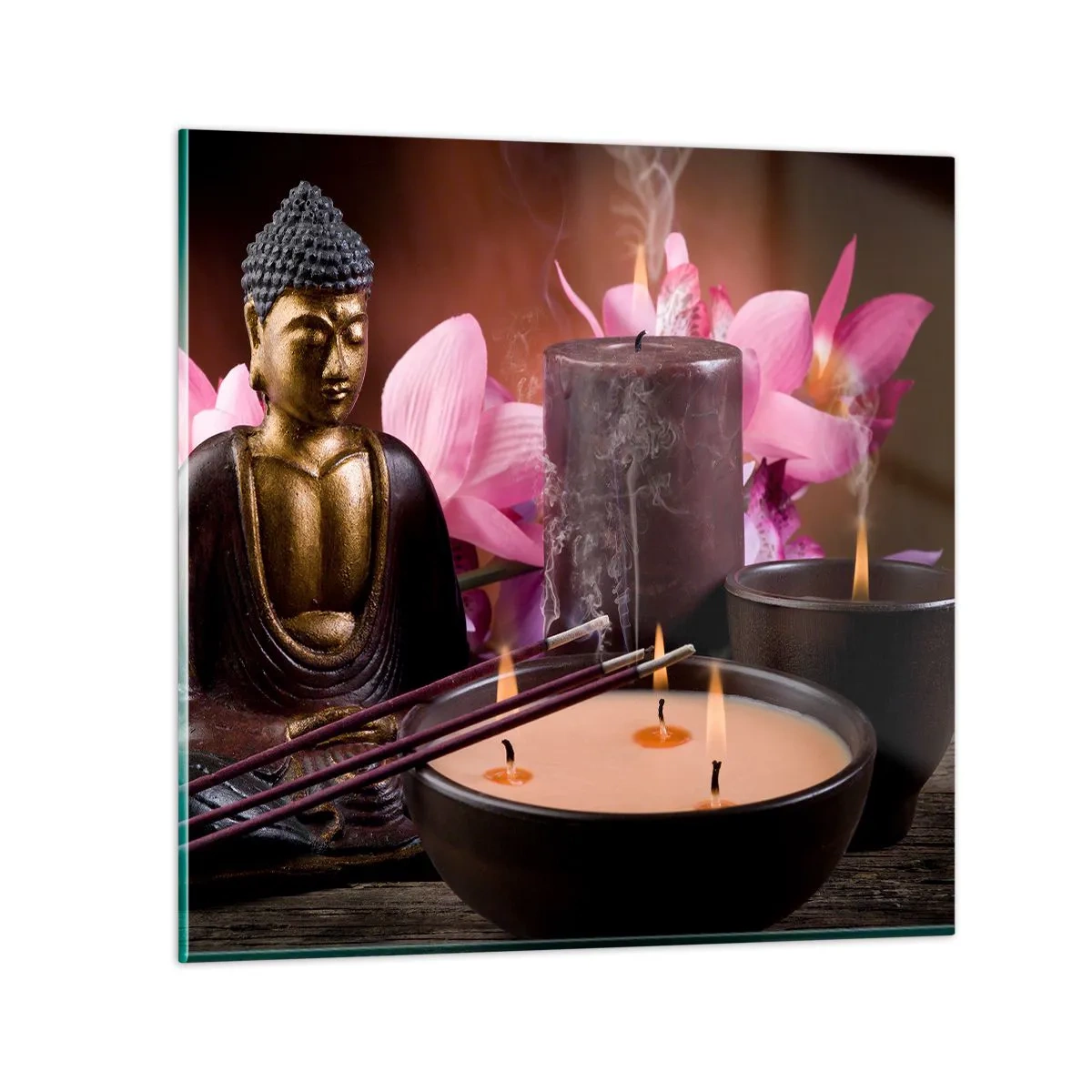 Obraz na szkle - Oczyścić umysł, uspokoić ciało - 40x40 cm