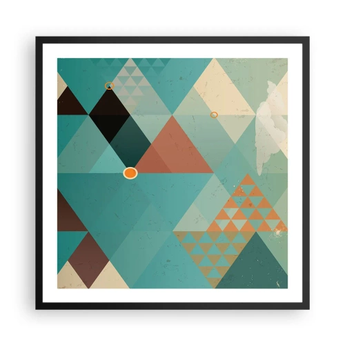 Plakat w czarnej ramie - Jedność wielości, wielość jedności - 60x60 cm