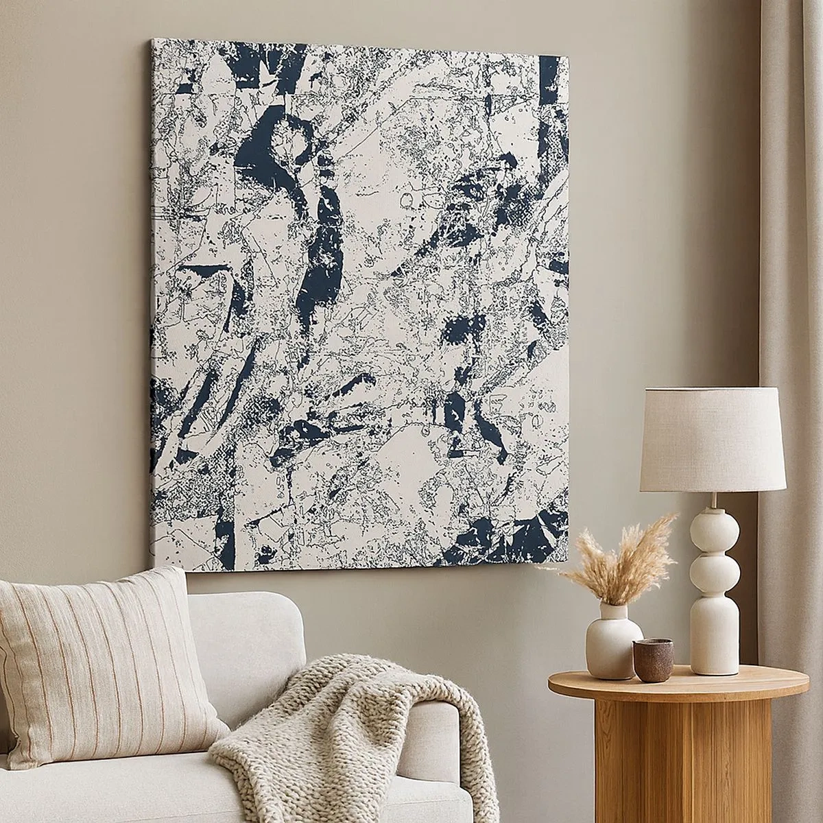 Obraz na płótnie - Przenikanie przeciwieństw - 30x30 cm